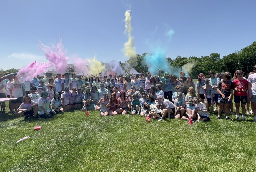 Nagel students participate in a color rush